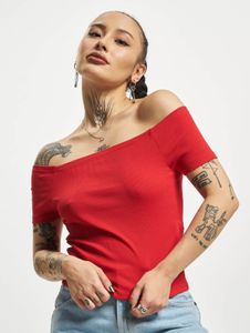 Camiseta elástica cómoda para mujer de Urban Classics, 180 g/m², algodón, roja.