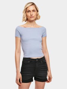 T-shirt elasticizzata da donna Modern Urban Classics, 180 g/m², cotone, blu