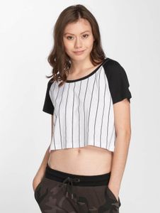 Camiseta deportiva Urban Classics para mujer, 140 g/m², de algodón, color blanco/negro.
