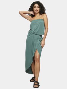 Vestido elegante de Urban Classics para mujer, tejido elástico, 170 g/m², verde.