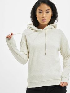 weicher URBAN CLASSICS Damen Hoodie Rippbündchen Kapuze 300 g/m² mit Baumwolle Grau