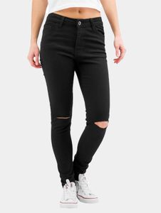 Pantalones vaqueros elásticos para mujer Casual Urban Classics de 300 g/m² con algodón, color negro.