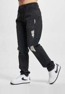 Comfortable Urban Classics women's jeans, denim with cotton, black