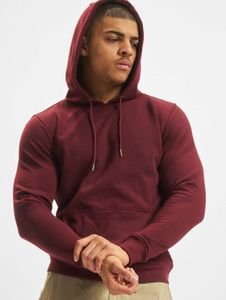 Comfortable Urban Classics men's hoodie with drawstring and ribbed cuffs, 300 g/m² cotton, Bordeaux red