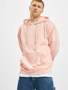 lässiger Urban Classics Herren Hoodie Kordelzug Rippstrick 280 g/m² Rosa