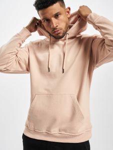 Modern URBAN CLASSICS men's hoodie with ribbed cuffs and hood, 280 g/m², beige