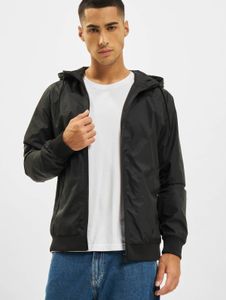 Giacca da uomo Simple Urban Classics con coulisse e tasche, 75 g/m², nera