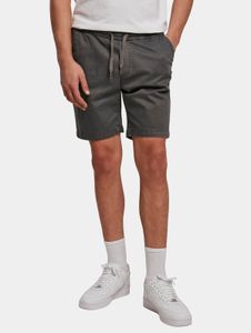 Pantalones cortos ligeros para hombre URBAN CLASSICS, elásticos, 270 g/m², con algodón, color gris.