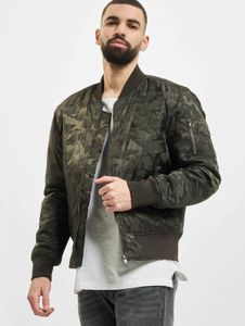 Modern Urban Classics Men's Bomber Jacket – 63 g/m² Transitional Jacket – Military Green