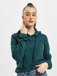 bequemer Urban Classics Damen Hoodie Kordelzug Kapuze 300 g/m² mit Baumwolle Grün