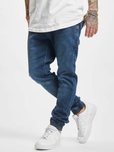 Pantalones vaqueros casuales URBAN CLASSICS para hombre con elasticidad, cordón ajustable y bolsillos, confeccionados en algodón, color azul.