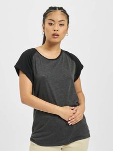 sporty Urban Classics women's T-shirt 140 g/m² with cotton grey/black
