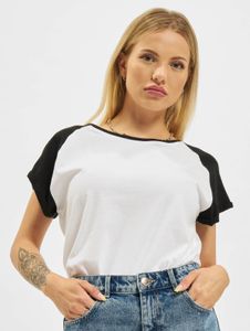 T-shirt casual da donna Urban Classics, 140 g/m², cotone, bianco/nero
