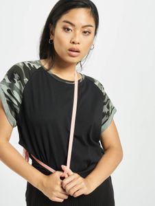 Casual Urban Classics women's T-shirt, 140 g/m², cotton, black/camouflage
