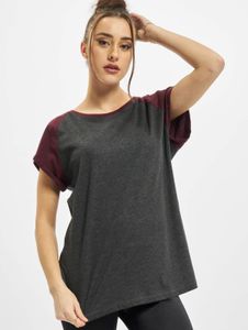 Casual Urban Classics women's T-shirt, 140 g/m², cotton, grey/red