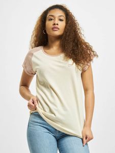 Comoda t-shirt da donna Urban Classics, 140 g/m², cotone, crema-beige/rosa antico
