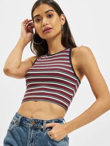 Camiseta elástica de mujer Casual Urban Classics, 190 g/m², azul/blanco/rojo