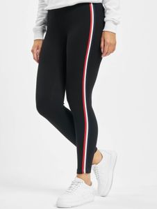 Pantalones elásticos de mujer Casual Urban Classics, 270 g/m², de algodón, color negro.