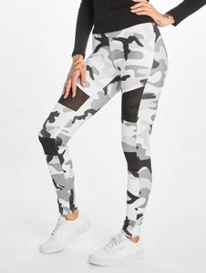 Pantalones casuales de mujer URBAN CLASSICS, punto elástico acanalado, 250 g/m², camuflaje.