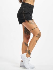 Comfortable Urban Classics women's shorts with cotton, black