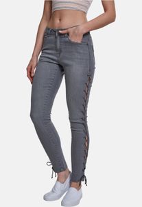 Pantalones vaqueros ajustados elásticos para mujer Modern Urban Classics con bolsillos, de algodón, color gris.