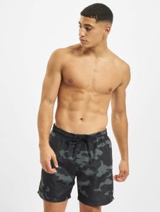 Pantalones cortos cómodos para hombre de Urban Classics con cordón ajustable y cremallera, estampado de camuflaje de 106 g/m².