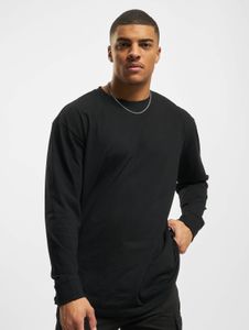 lässiges URBAN CLASSICS Herren T-Shirt Rippbündchen 220 g/m² mit Baumwolle Schwarz