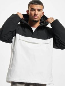 Giacca da uomo Urban Classics funzionale con cerniere e tasche, 110 g/m², nero/bianco