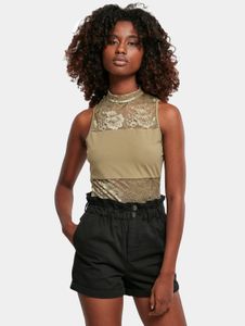 Vestido de mujer Stylish Urban Classics, elástico, con cremallera, 140 g/m², beige.