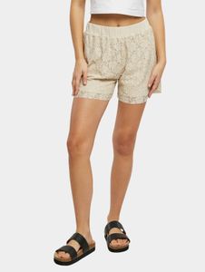 Pantalones cortos casuales Urban Classics para mujer, elásticos, 140 g/m², beige