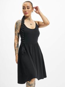 Vestido elegante de Urban Classics para mujer, tejido elástico de 180 g/m² con algodón, negro.