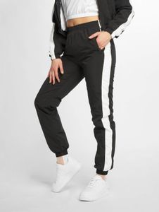 lässige Urban Classics Damen Hose Reißverschluss Taschen 97 g/m² Schwarz/Weiß