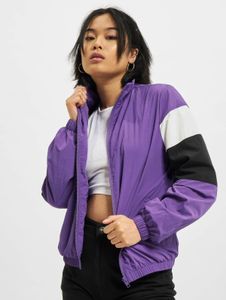 Chaqueta elegante de Urban Classics para mujer con cremalleras, bolsillos, 97 g/m², violeta/blanco/negro