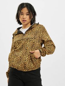 Stylish Urban Classics women's jacket with zippers and pockets, 78 g/m², beige