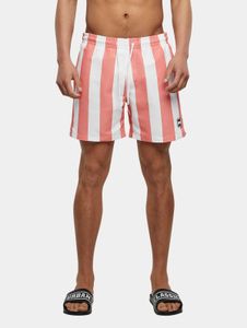 Pantaloni da uomo Modern Urban Classics con coulisse e tasche, 100 g/m², bianco/rosso
