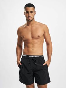 Pantalones versátiles para hombre URBAN CLASSICS con cordón ajustable y bolsillos, 100 g/m², color negro.