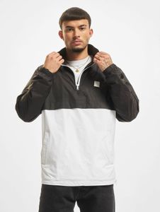 schlichte Urban Classics Herren Jacke Reißverschluss Taschen 58 g/m² Schwarz/Weiß