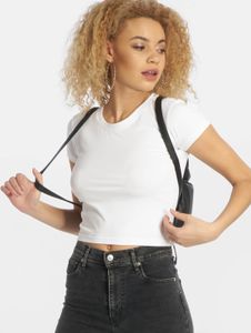 Camiseta elástica para mujer Modern Urban Classics, 180 g/m², algodón, blanca