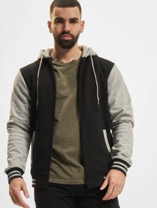 Casual Urban Classics men's hoodie with drawstring and zipper, 380 g/m² cotton, black