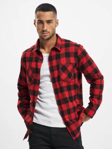 bequemes Urban Classics Herren Polo-Shirt 120 g/m² mit Baumwolle Rot/Schwarz