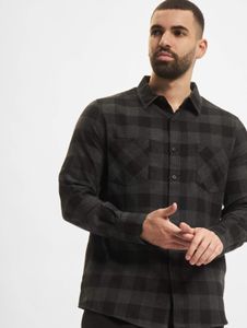 Versatile URBAN CLASSICS men's polo shirt with pockets, 120 g/m² cotton, black/grey