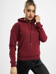 lässiger URBAN CLASSICS Damen Hoodie Kordelzug Taschen 300 g/m² Rot
