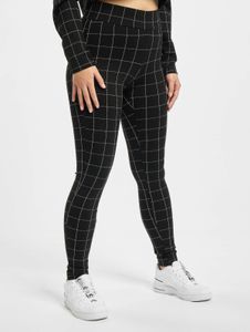 Comodi pantaloni elasticizzati da donna URBAN CLASSICS 330 g/m² neri/bianchi