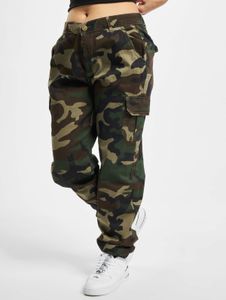 Modern Urban Classics Women's Stretch Jeans with Zipper Pockets, Cotton Camouflage