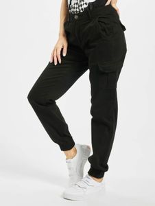 Jeans da donna URBAN CLASSICS moderni ed elasticizzati con tasche con zip, in cotone, neri