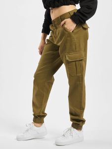 Casual Urban Classics women's jeans, stretch, zip pockets, cotton, khaki