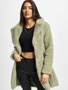 Elegante giacca da donna Urban Classics con tasche, oversize, 350 g/m², verde