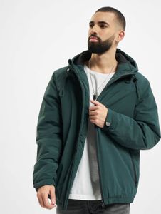 Giacca da uomo Casual Urban Classics, ampio cappuccio, coulisse, 122 g/m², verde