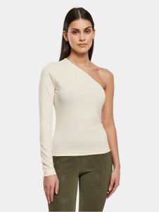 Sudadera elástica Soft Urban Classics para mujer, 180 g/m², con algodón, color crudo-blanco.