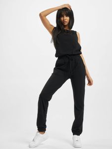 Robe femme Fashionable Urban Classics, extensible, fermeture éclair et poches, coton, noire